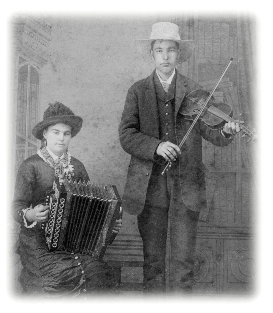 Young Man and woman holding instruments 1890 State Library of Victoria http://handle.slv.vic.gov.au/10381/46040